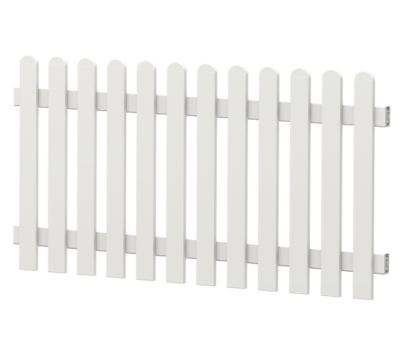 Gartenzaun PVC-Kunststoff Zaunelement gerade 180x85cm